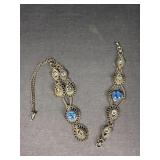 Filigree Bubble Glass Necklace and bracelet