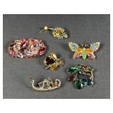 Colorful Jewel Brooches