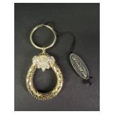Whiting & Davis mesh keychain with tag