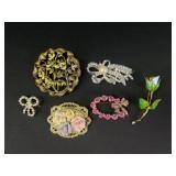 Floral brooches