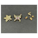 Flower, Butterfly, and More Brooches and Pins