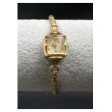Elgin Ladies Wristwatch Gold Tone Stretch Band