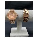 2 Womenï¿½s Wristwatches Geneva & Cuff Style