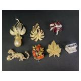 Trifari, Boucher, and more brooches