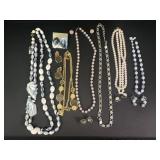 Sarah Coventry, lucite, and rose quarts necklace