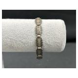 Sterling Silver Forget Me Not Link Bracelet