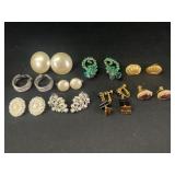 Trifari, mother of pearl clip in earrings and