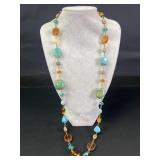 Joan Rover turquoise and more beaded necklace