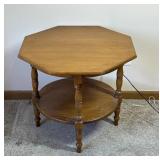 Octagonal Two Tiered Side Table