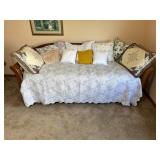 Wood Daybed w/ Trundle Mattress & Bedding