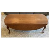 Oval Drop Leaf Coffee Table, Made in USA
