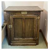 White Clad Oak Cabinet End Table