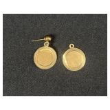 14K Gold Engravable Disc Earrings