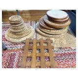 Cork & Wood Trivets & Hot Pads Set
