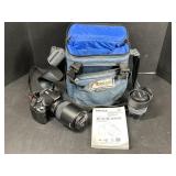 Pentax K-M K2000 with 55-300mm lens and 18-55mm