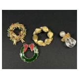 Christmas brooches