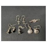 Sterling Silver earrings and charm
