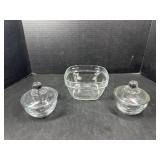 Glass Lidded bowls and more