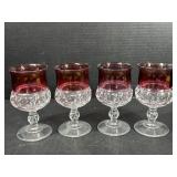 Ruby Flashed Glass cups