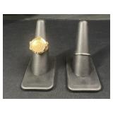 Wedding Band and clock ring