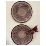 Woven Wall Baskets w/ Geometric Design