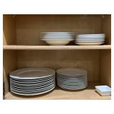 White Dinnerware Set with Plates & Bowls