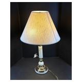 Brass & Marble Table Lamp w/ Shade