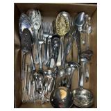 Silver plated and stainless steel flatware