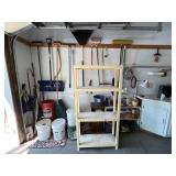 Yard Tools, Plastic Shelf, and More