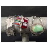 Silver tone bracelets