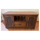 Wood Media Console w/ Doors & Drawer