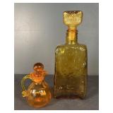 Orange and Amber Glass bottles