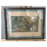 Philip Goodwin Canoe & Cougar Framed Print