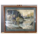 Philip R. Goodwin Framed Fishing Scene Print