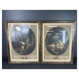 Fragonard French Engravings Le Serment & La Bonne