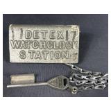 Detex Watchclock Station Key & Wall Mount Bracket
