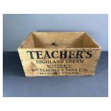 Teachers Highland Cream Whisky Wooden Box