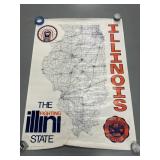 Large Fighting Illini Illinois State Poster