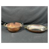 Copper and Glass Casserole Dish and Paul Revere