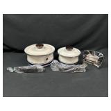 2 Vintage Chateau Enamel Ware Pots