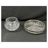 Wedgwood Crystal Lead Cut Glass Bowl and Glass