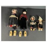 4 Vintage Dutch Dolls
