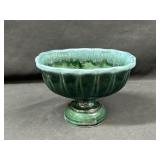 Hull Green Pedestal Bowl