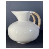 Stoneware Pitcher w/ Wrapped Handle