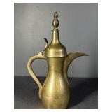 Brass Middle Eastern Coffee Pot w/ Lid