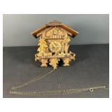 Carved Wood Cuckoo Clock with Weights
