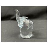 Glass Elephant Paper Weight