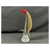 Vintage Murano Style Art Glass Bird