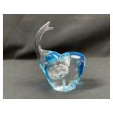 Blue Elephant Glass Paper Weight