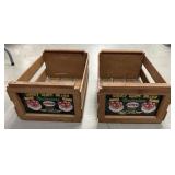 2 Sunny Slope Farms Wooden Crates